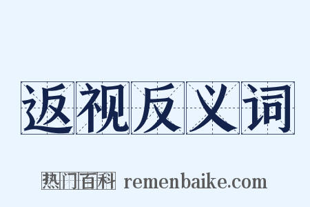 返视反义词是什么意思的图片